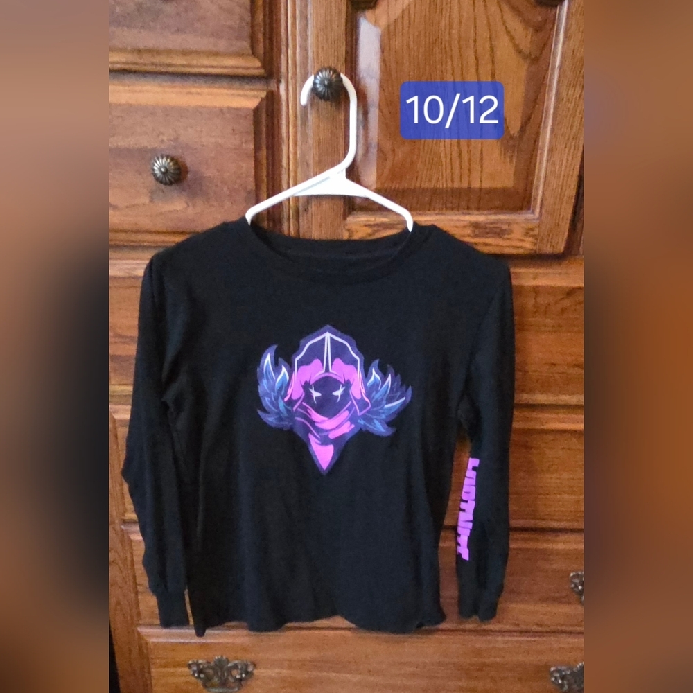 Stylish Black and Pink Long Sleeve Kids' Shirt